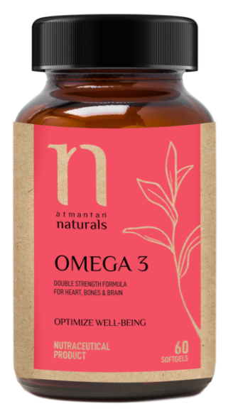 Omega 3 - Double strength, patented formula for heart, bones, skin and brain health